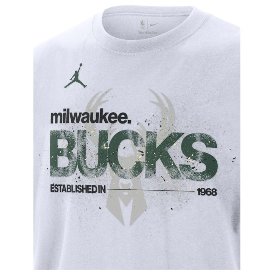 Jordan Ανδρική κοντομάνικη μπλούζα Milwaukee Bucks Courtside NBA Statement T-Shirt